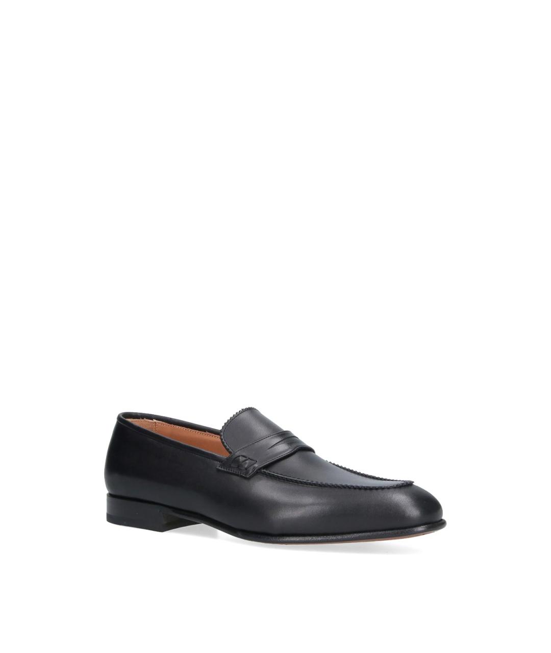 FERRAGAMO Черные кожаные лоферы, фото 2