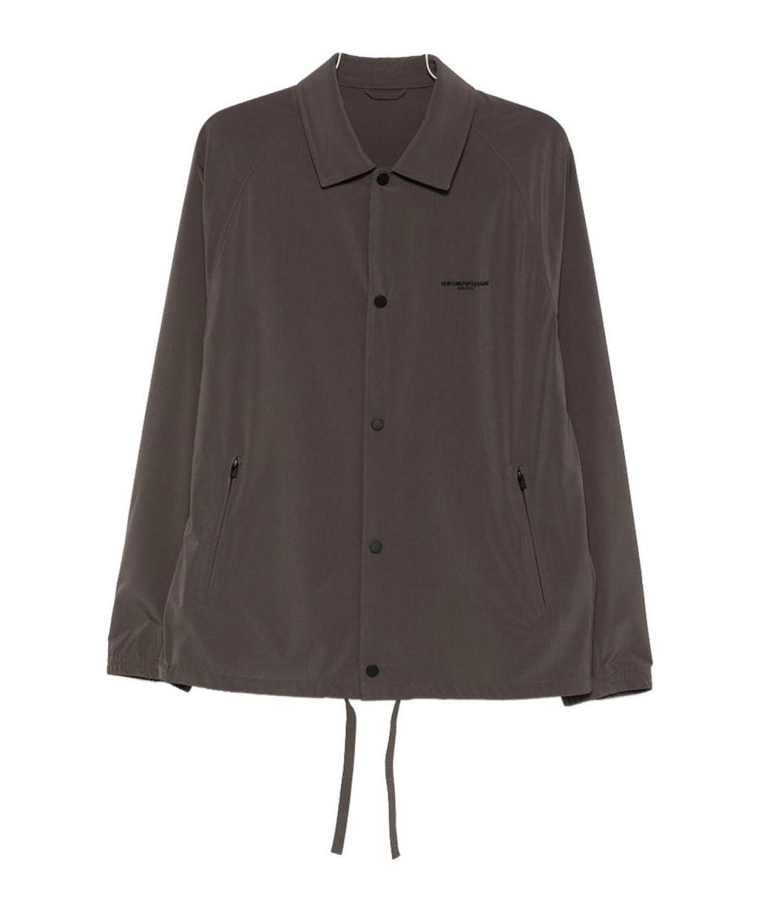 EMPORIO ARMANI Коричневая полиэстеровая куртка, фото 1