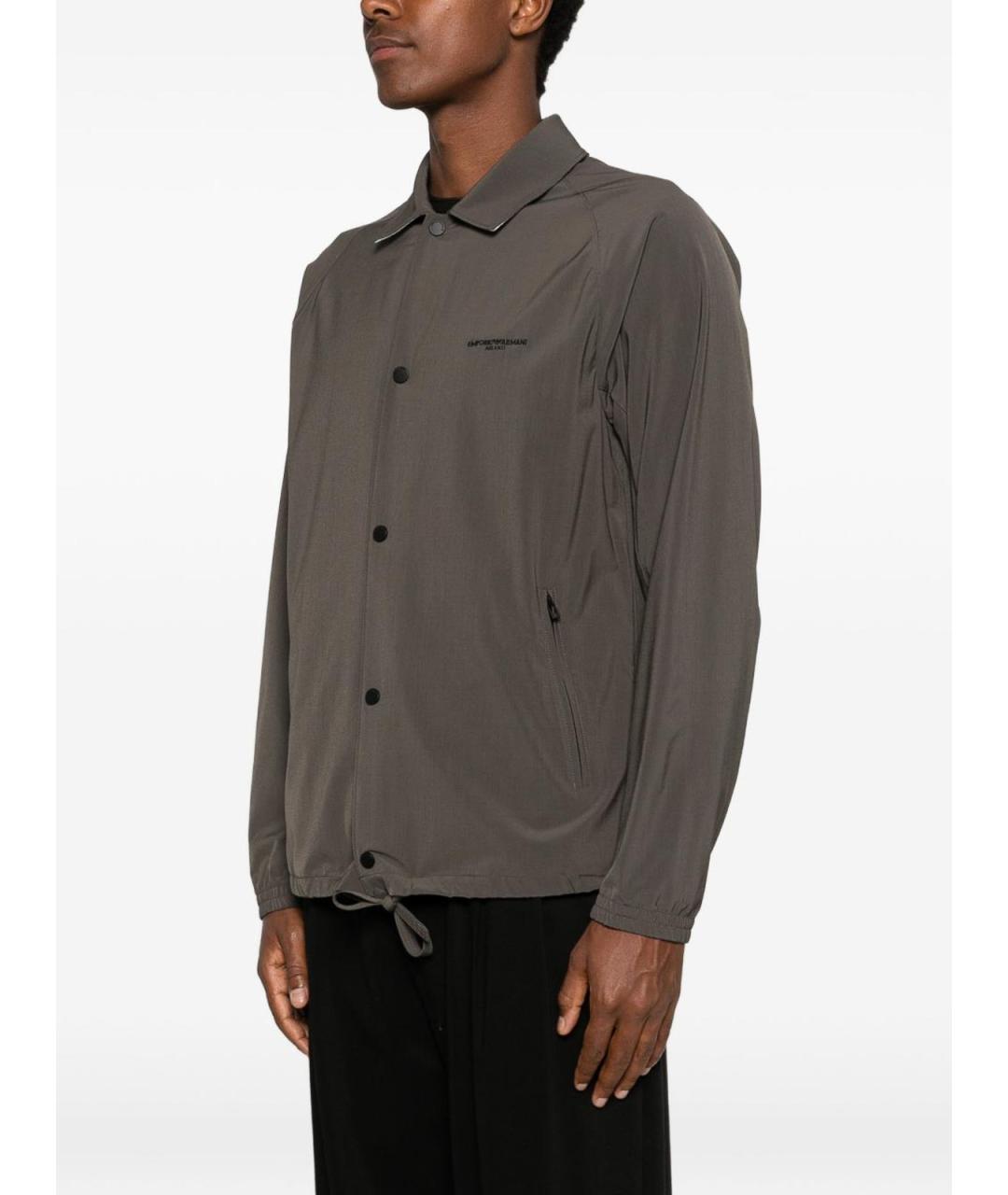 EMPORIO ARMANI Коричневая полиэстеровая куртка, фото 2