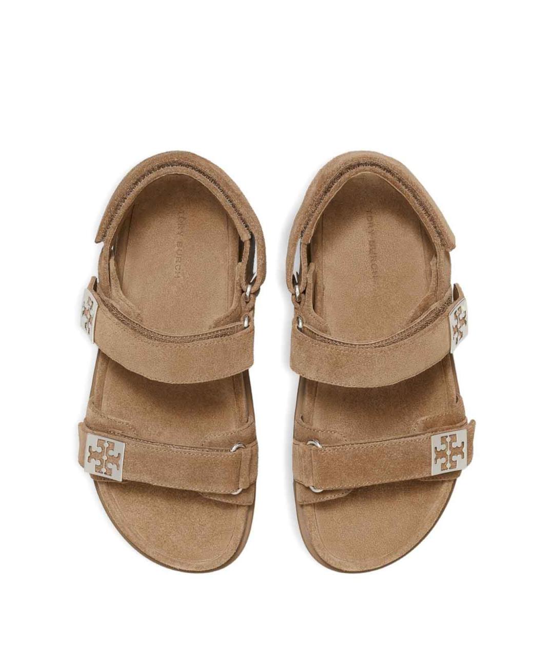 TORY BURCH Серые замшевые сандалии, фото 2