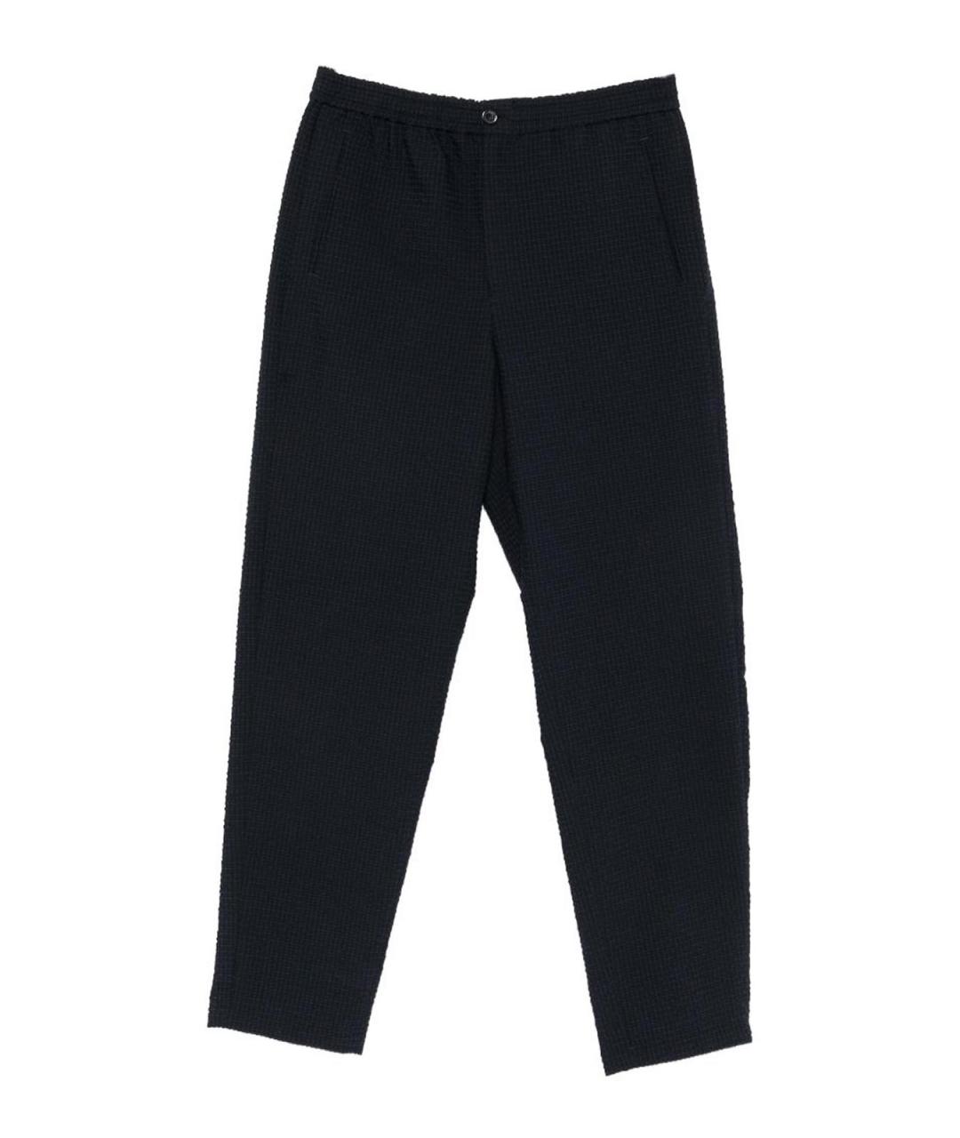 EMPORIO ARMANI Синие полиэстеровые повседневные брюки, фото 1