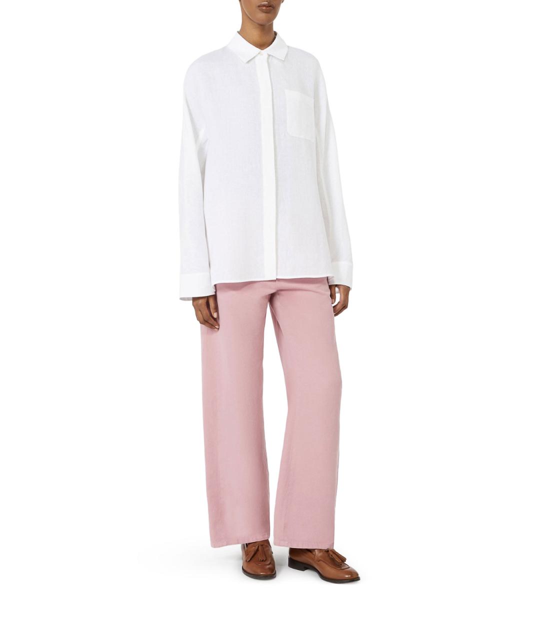 'S MAX MARA Белая льняная рубашка, фото 2