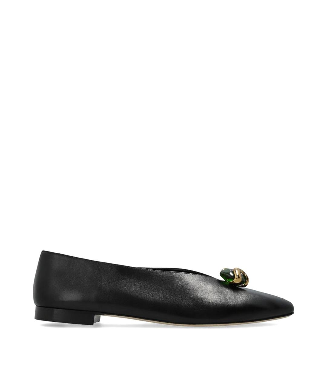 JIMMY CHOO Черные кожаные балетки, фото 1