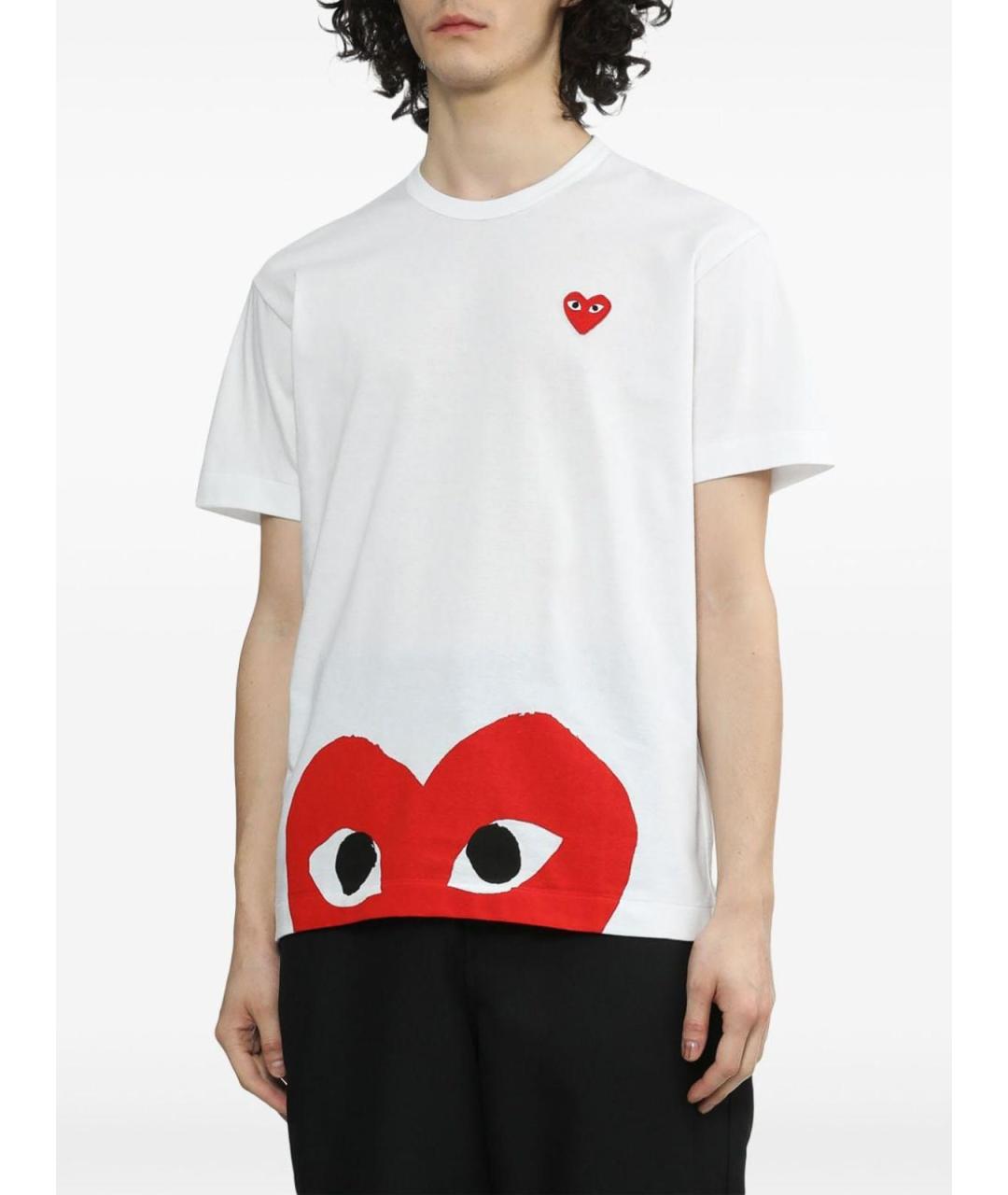 COMME DES GARÇONS Белая хлопковая футболка, фото 3