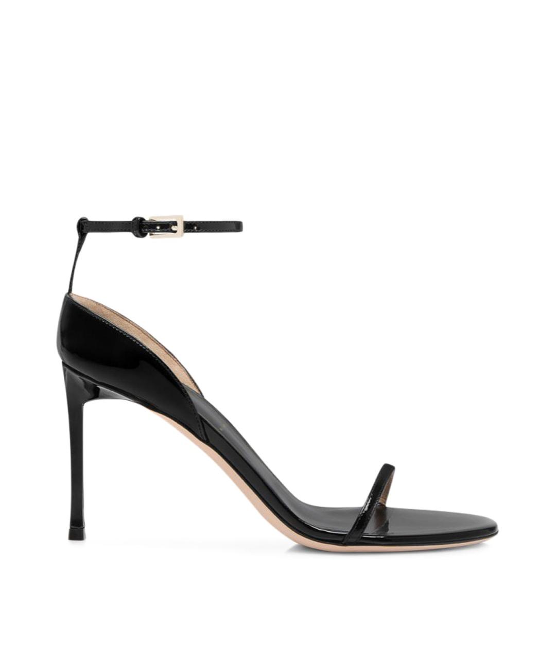 TOM FORD Черные кожаные босоножки, фото 1