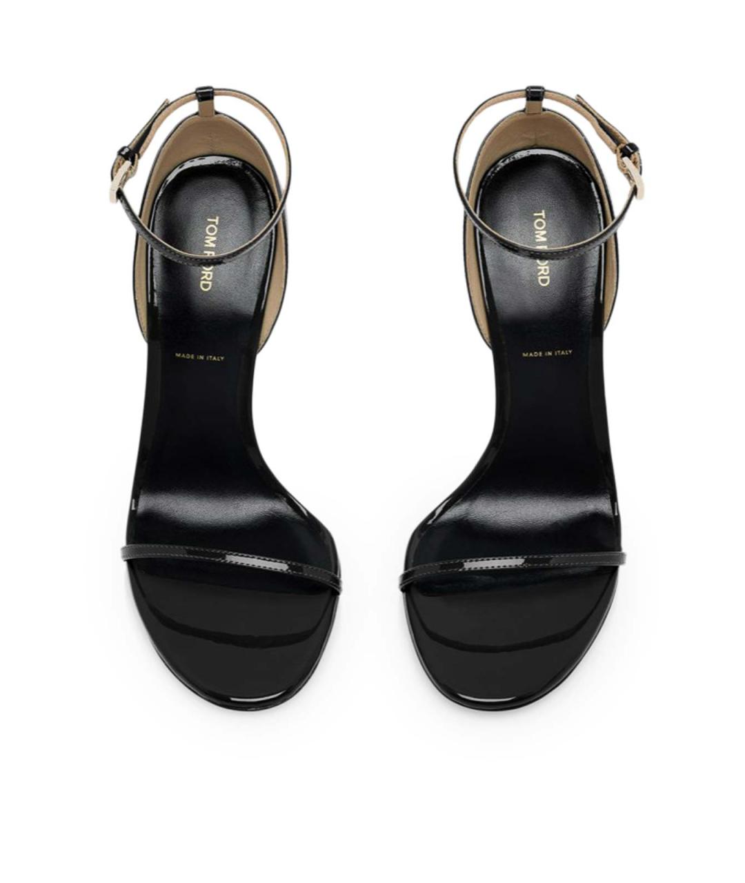 TOM FORD Черные кожаные босоножки, фото 5