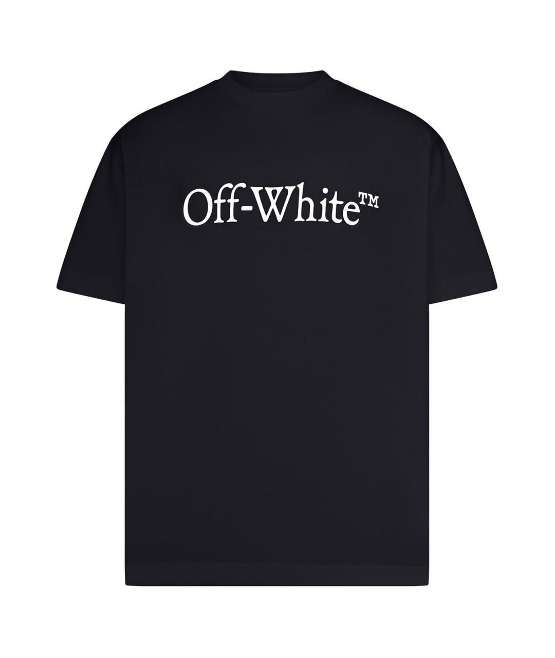 OFF-WHITE Черная хлопковая футболка, фото 1