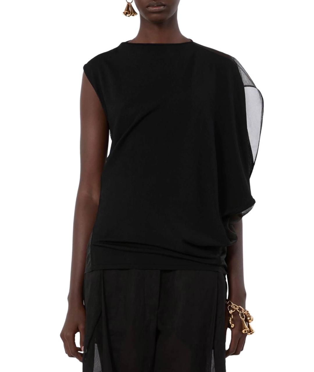 SPORTMAX Черная полиэстеровая майка, фото 3