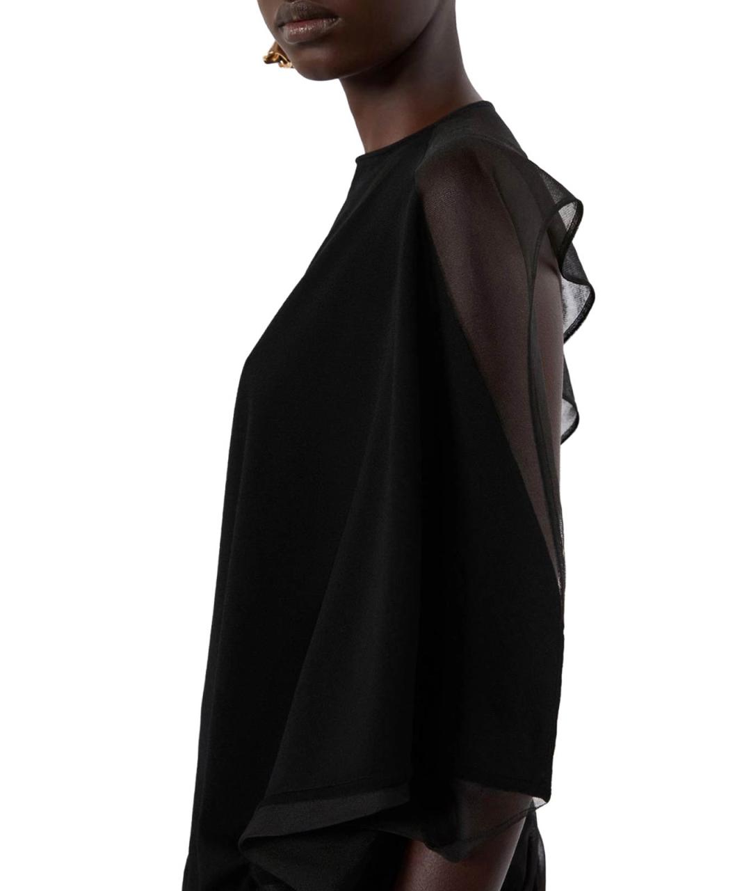 SPORTMAX Черная полиэстеровая майка, фото 6