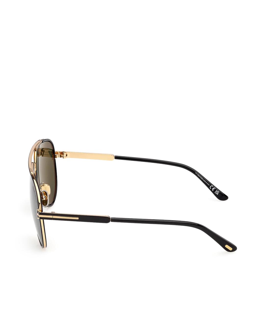 TOM FORD Черные металлические солнцезащитные очки, фото 4