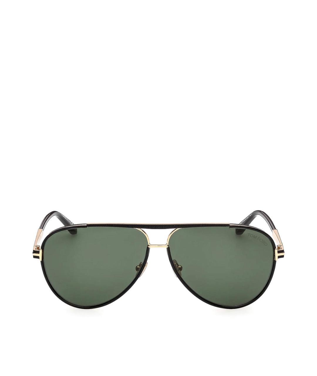 TOM FORD Черные металлические солнцезащитные очки, фото 1