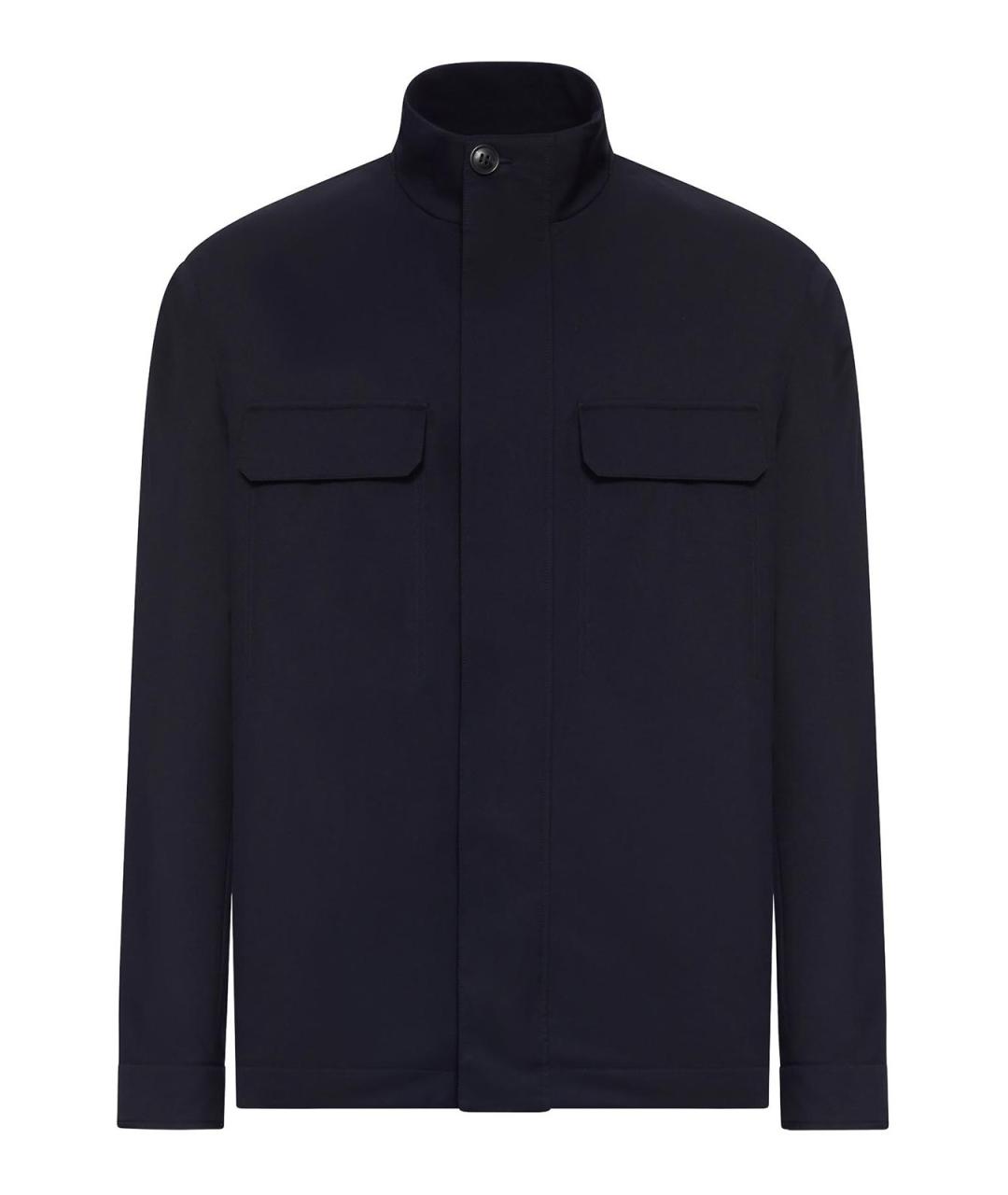 ZEGNA Темно-синяя полиэстеровая куртка, фото 1