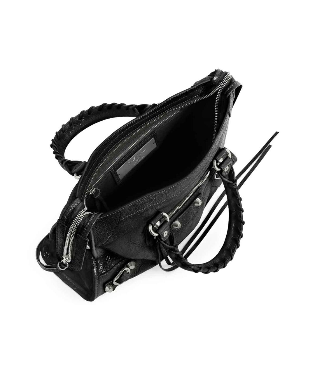 BALENCIAGA Черная сумка тоут из лакированной кожи, фото 5