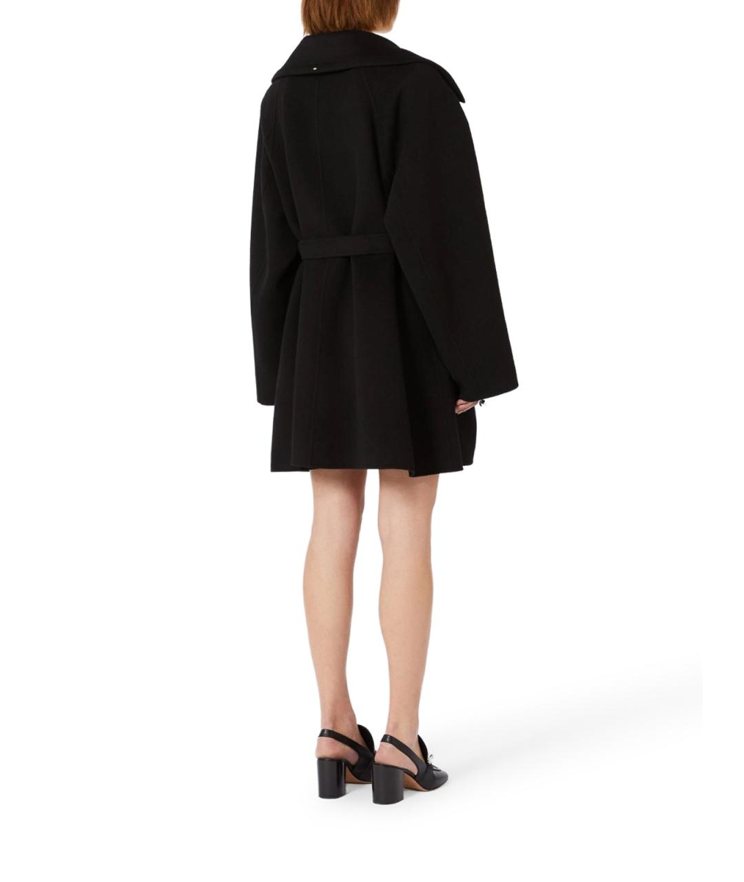 SPORTMAX Черное пальто, фото 4