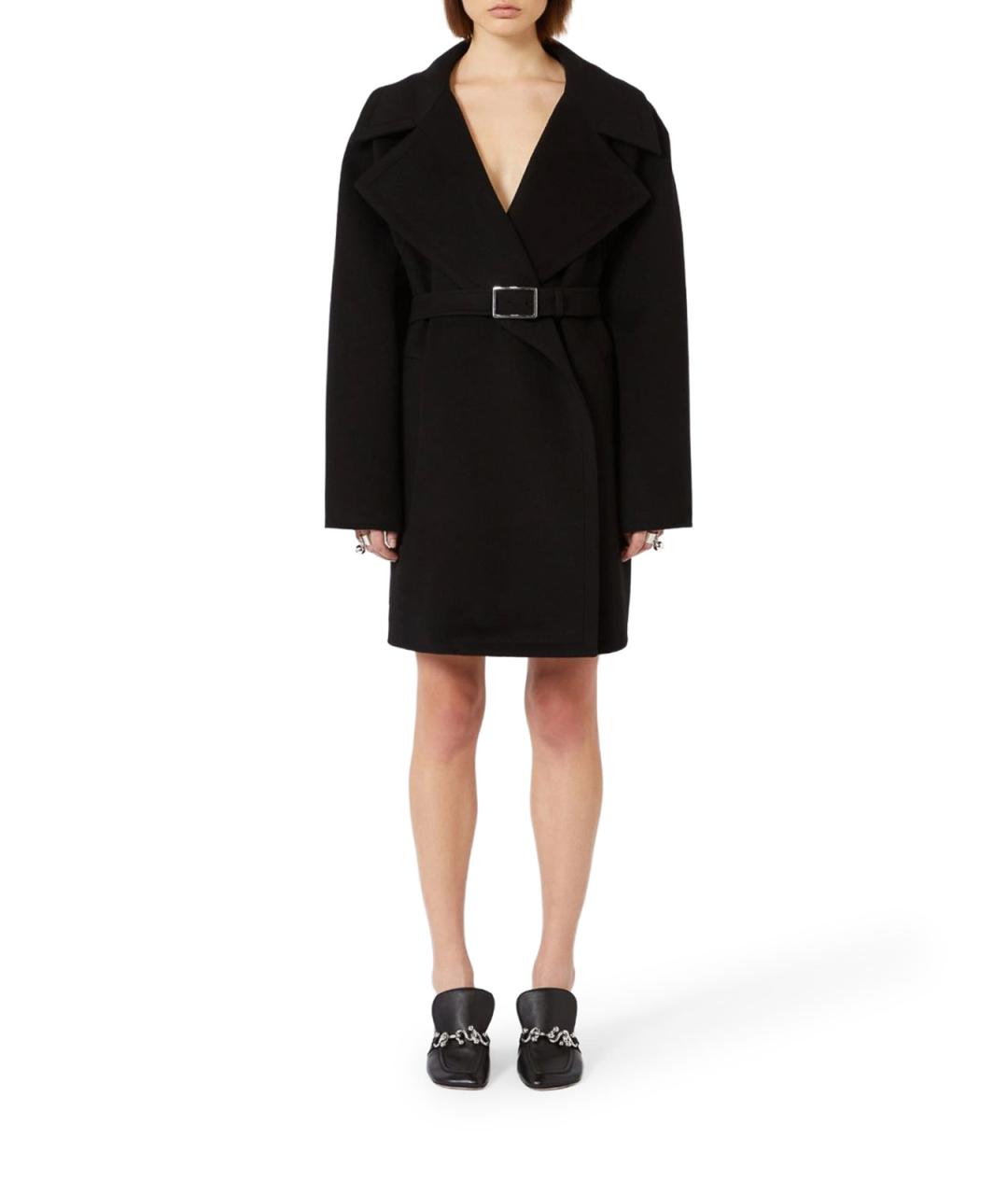 SPORTMAX Черное пальто, фото 3
