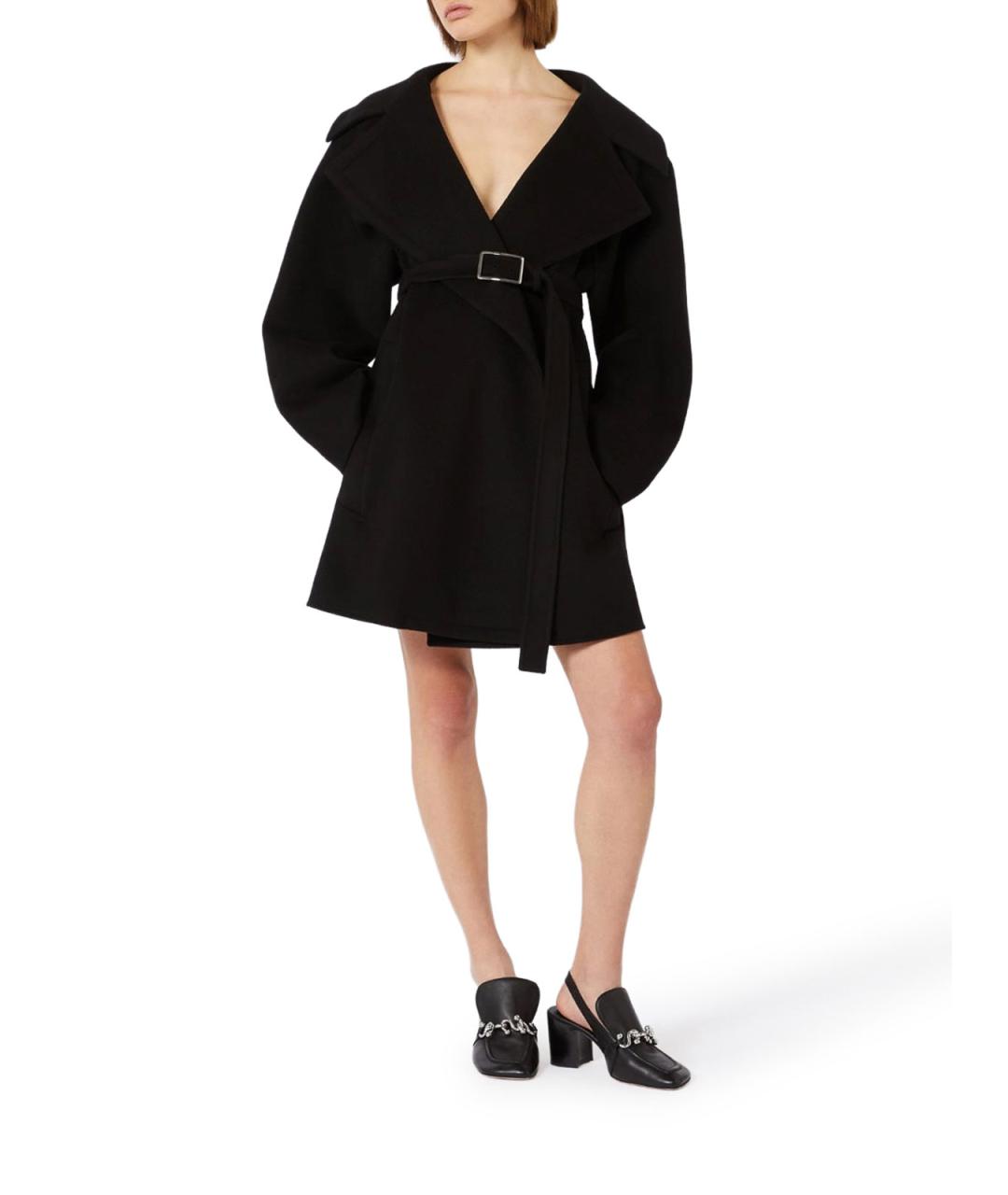 SPORTMAX Черное пальто, фото 2