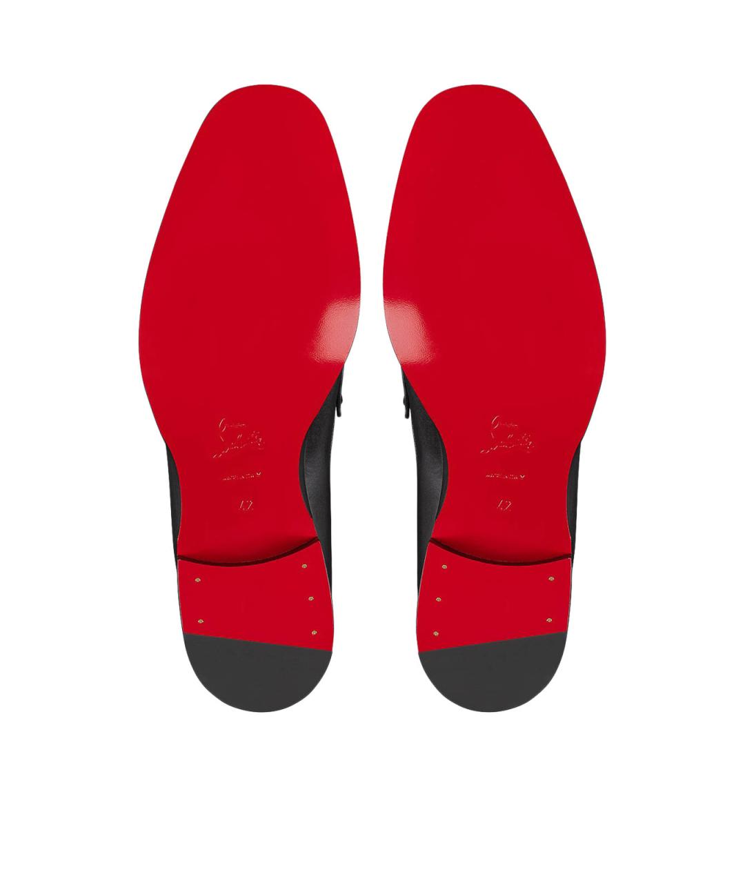 CHRISTIAN LOUBOUTIN Черные кожаные лоферы, фото 6