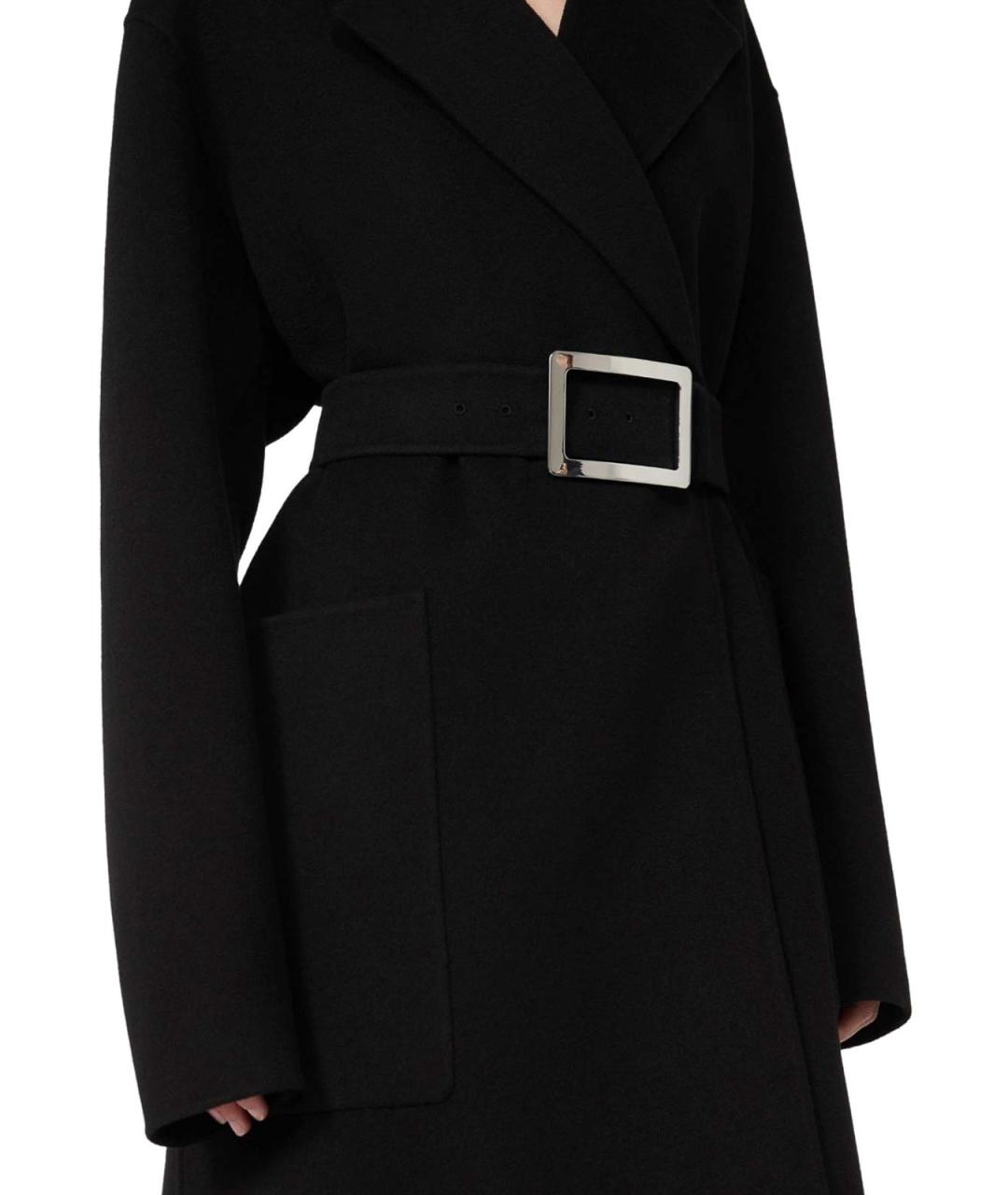 SPORTMAX Черное шерстяное пальто, фото 5