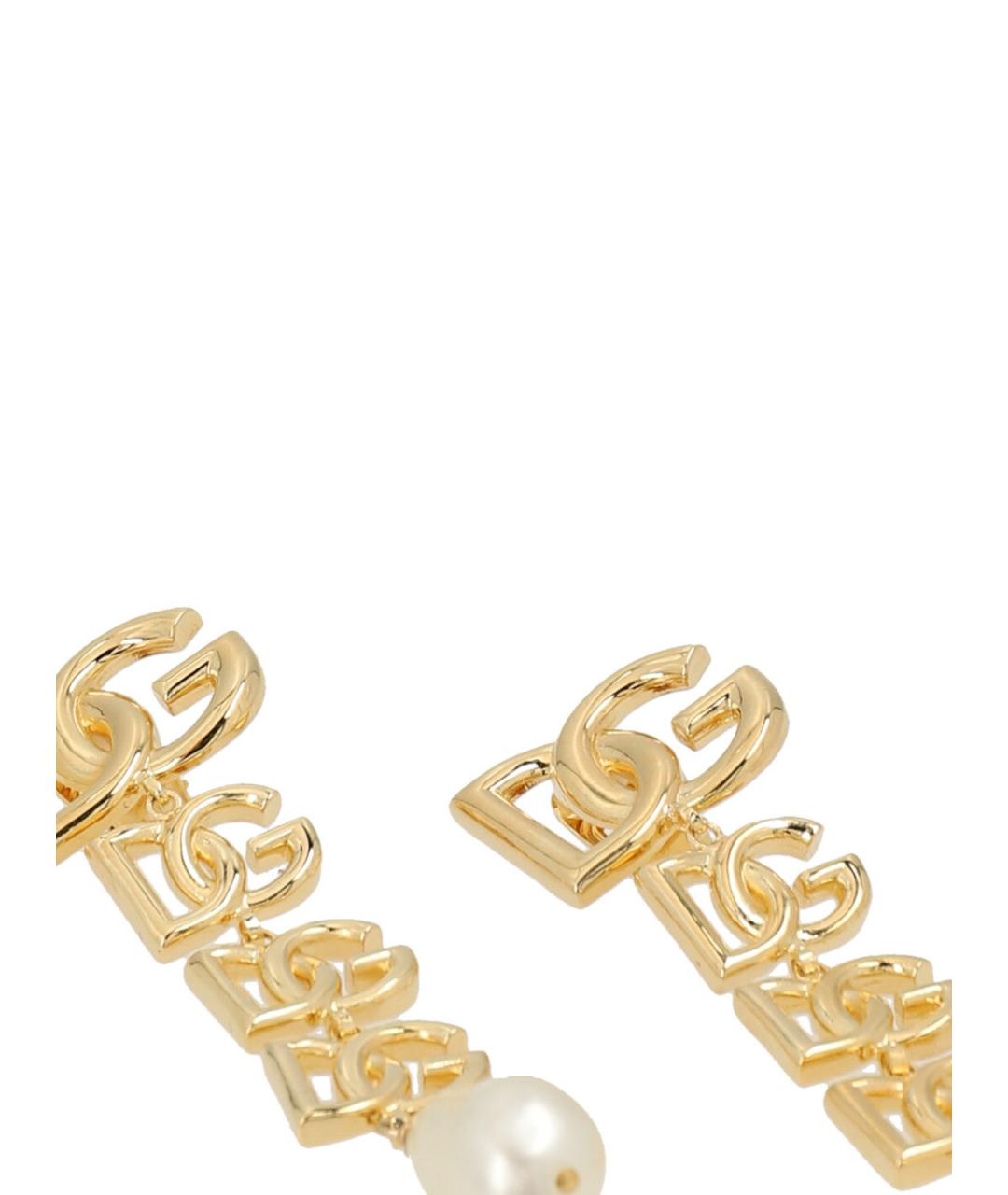 DOLCE&GABBANA Золотые металлические серьги, фото 3