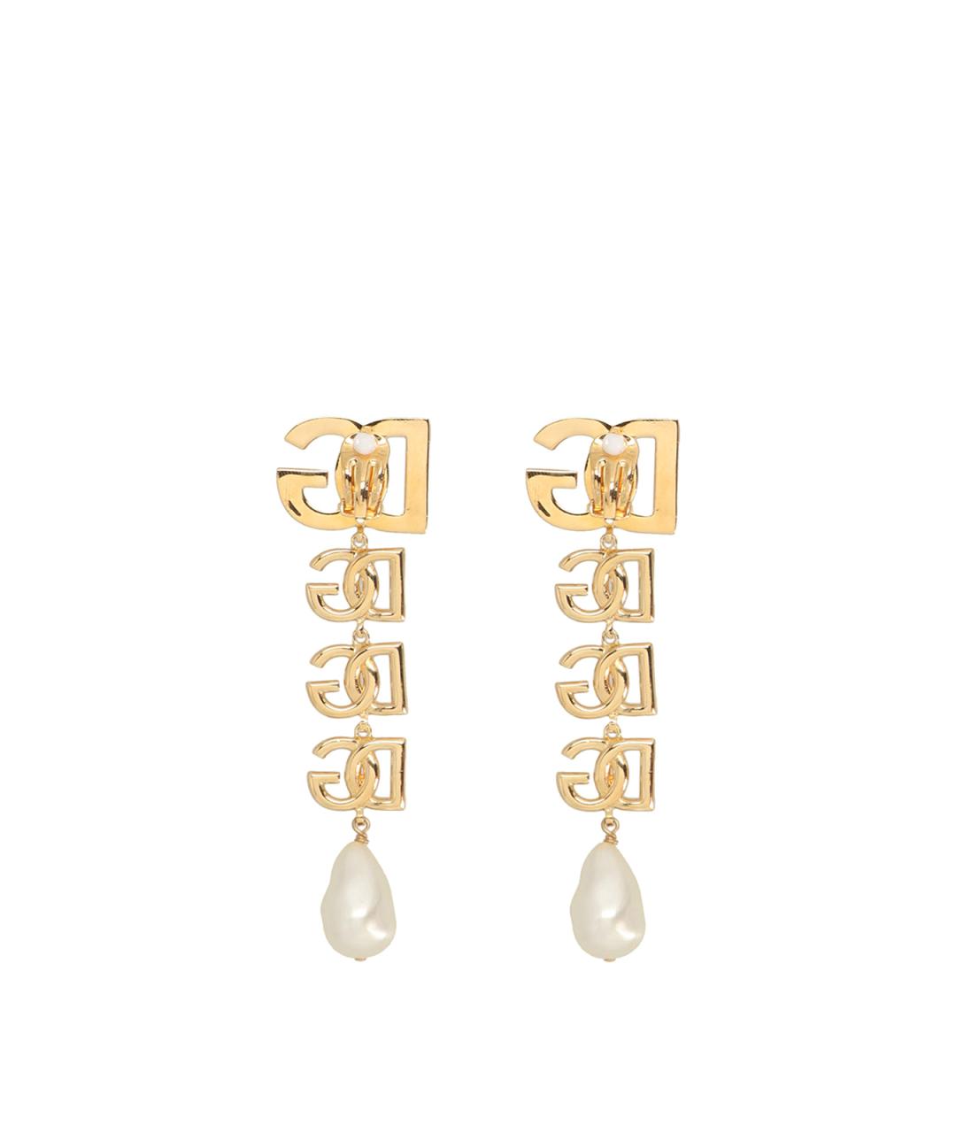 DOLCE&GABBANA Золотые металлические серьги, фото 2