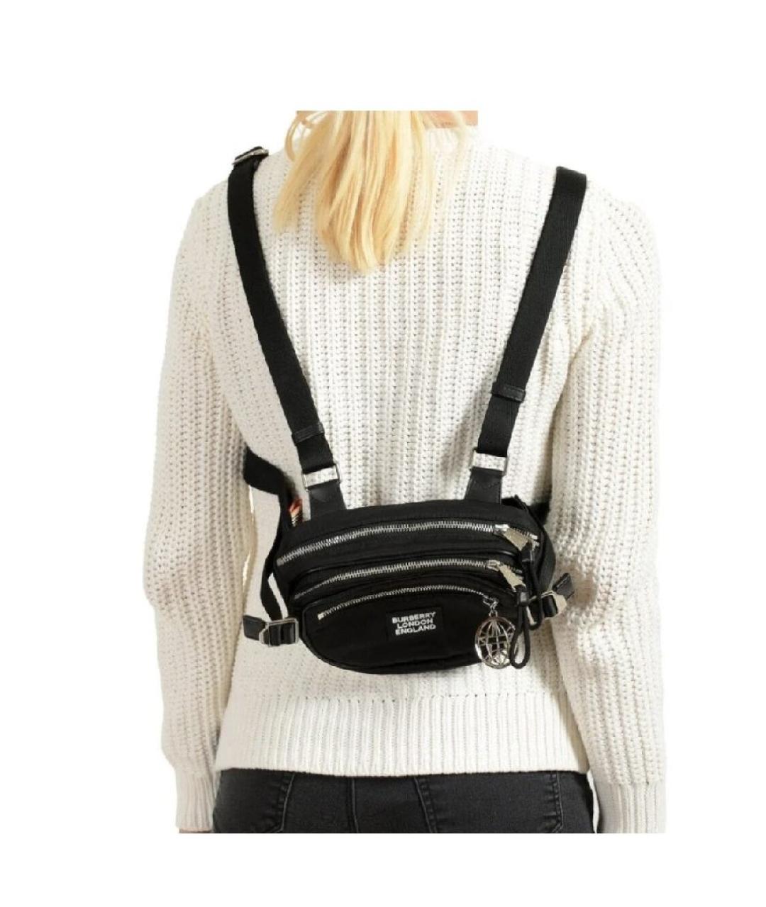 BURBERRY Черная поясная сумка, фото 4