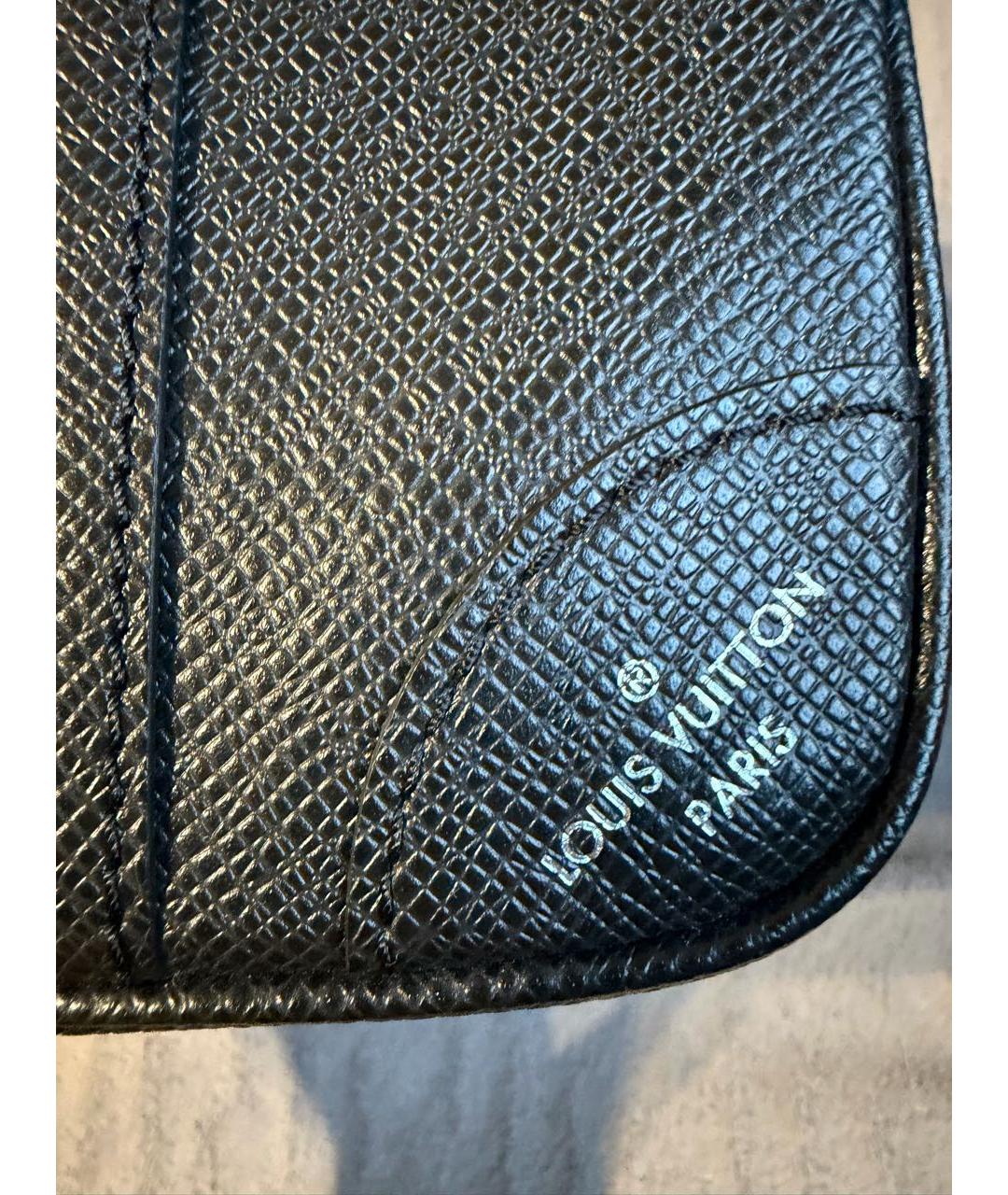 LOUIS VUITTON Черная барсетка, фото 6