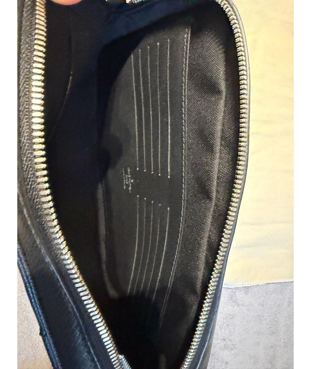 LOUIS VUITTON Черная барсетка, фото 4