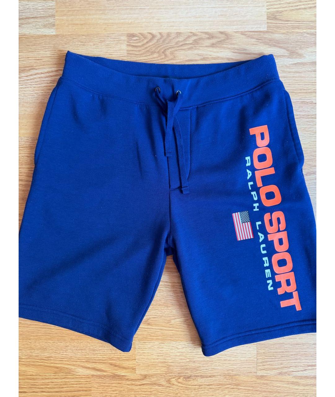 POLO RALPH LAUREN Синие полиэстеровые шорты, фото 3