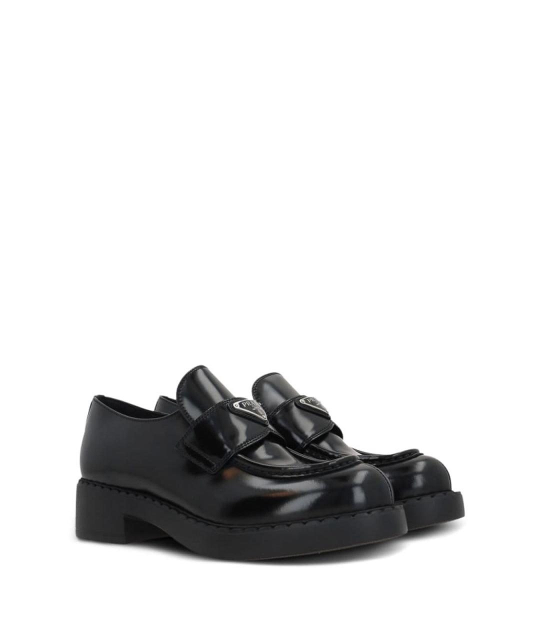 PRADA Черные кожаные лоферы, фото 2