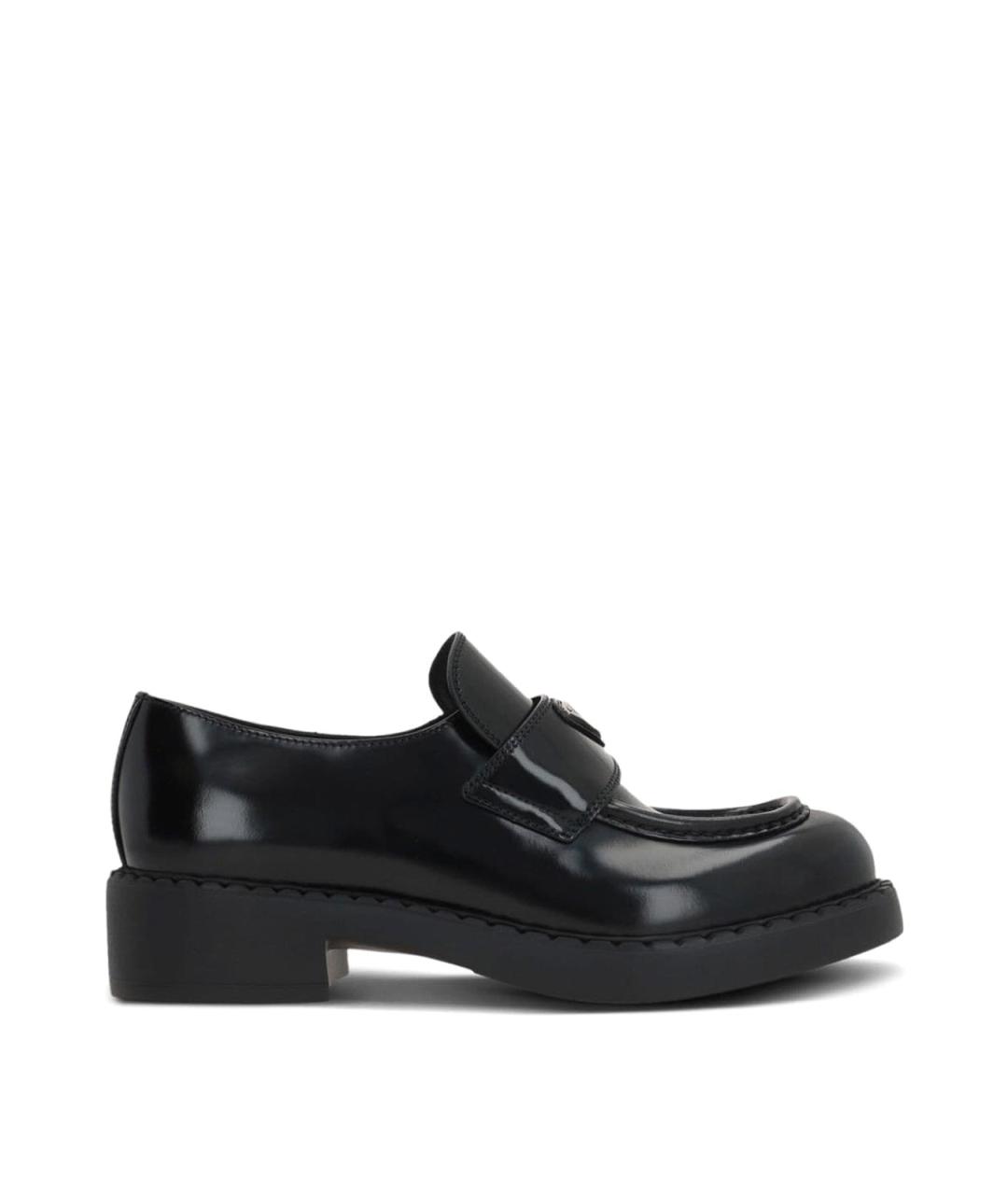 PRADA Черные кожаные лоферы, фото 1