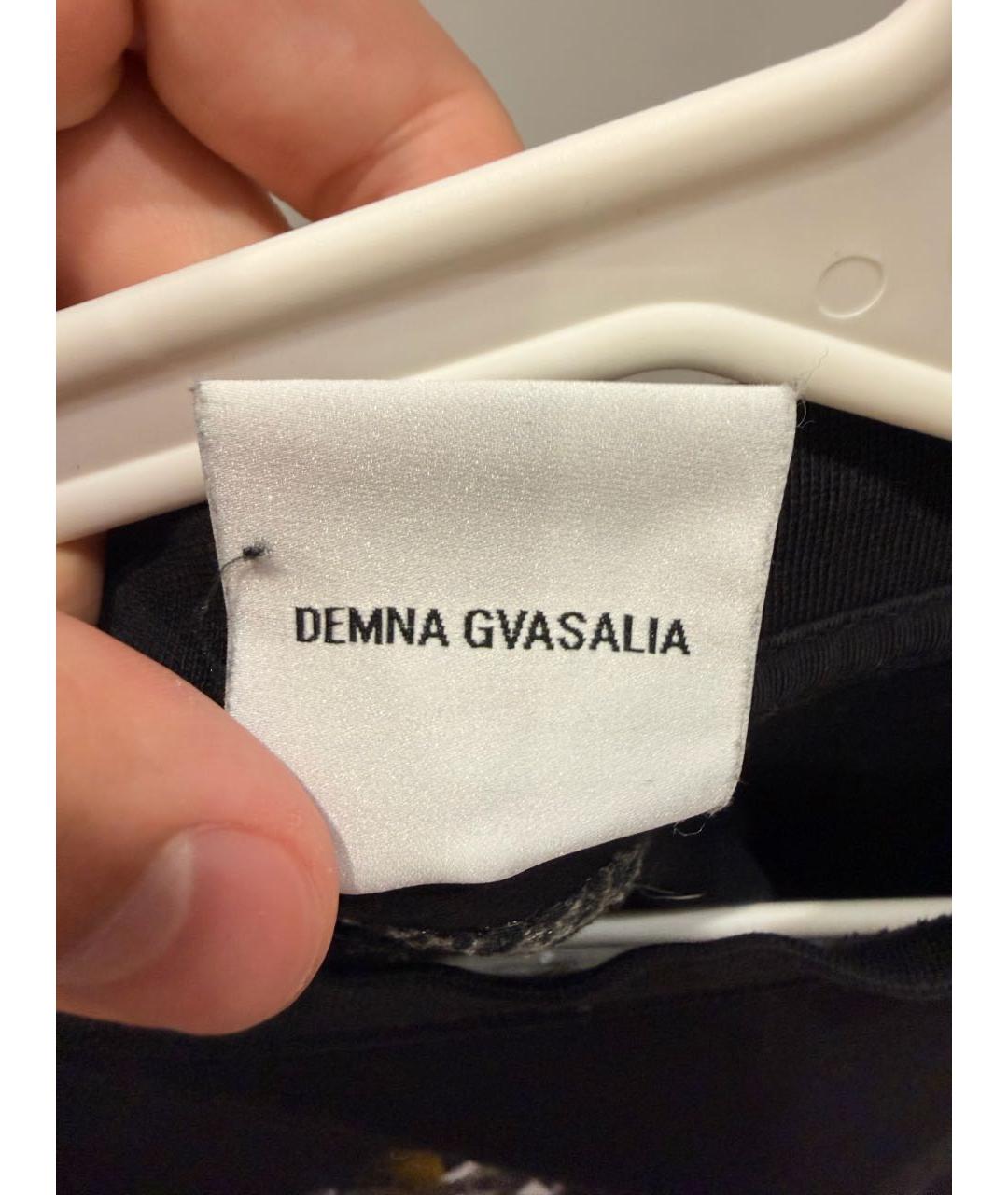 VETEMENTS Черная хлопковая футболка, фото 4