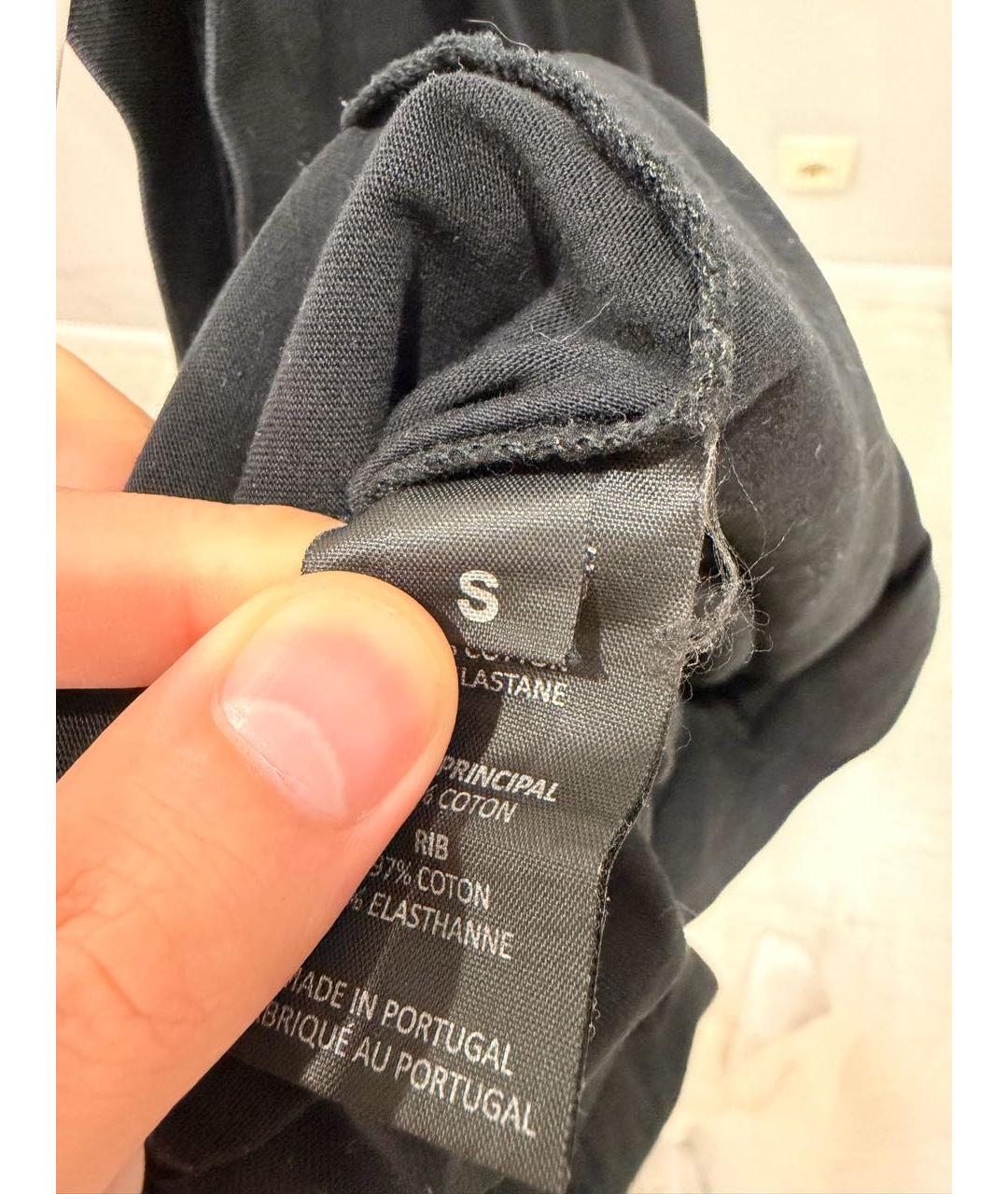 VETEMENTS Черная хлопковая футболка, фото 6