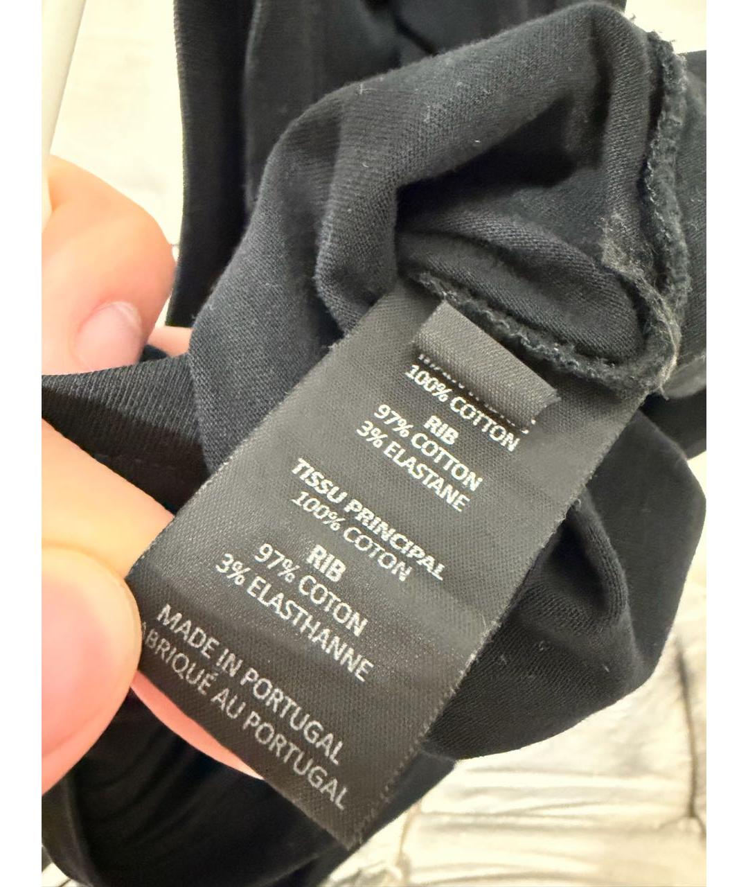 VETEMENTS Черная хлопковая футболка, фото 7