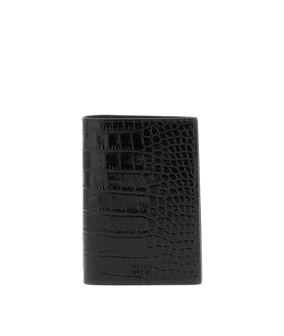 TOM FORD Черный кожаный кошелек, фото 1