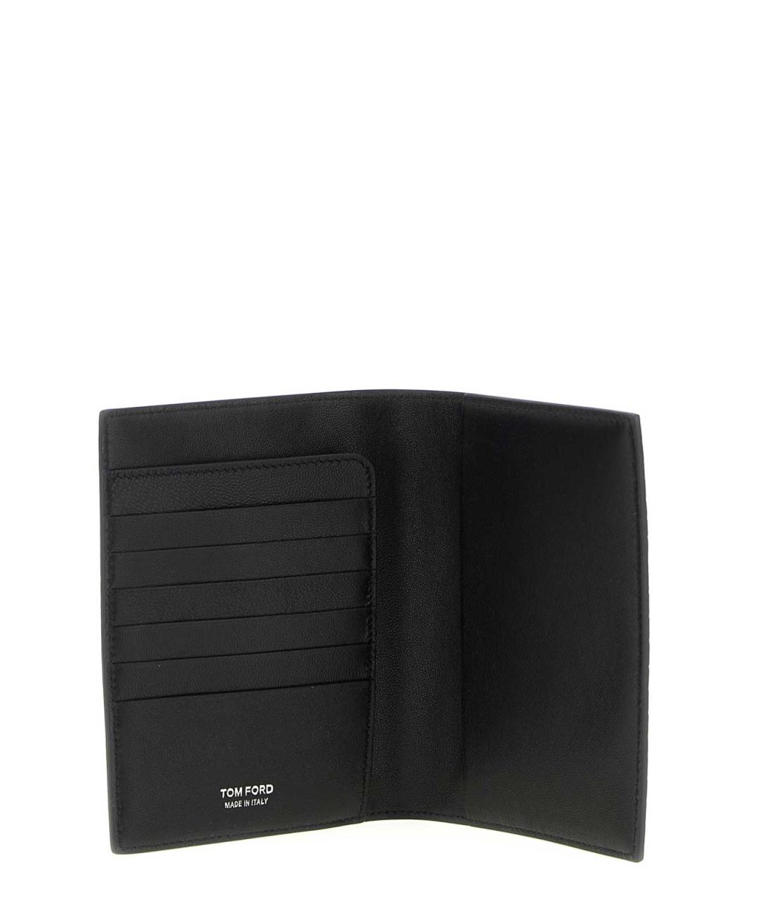 TOM FORD Черный кожаный кошелек, фото 3