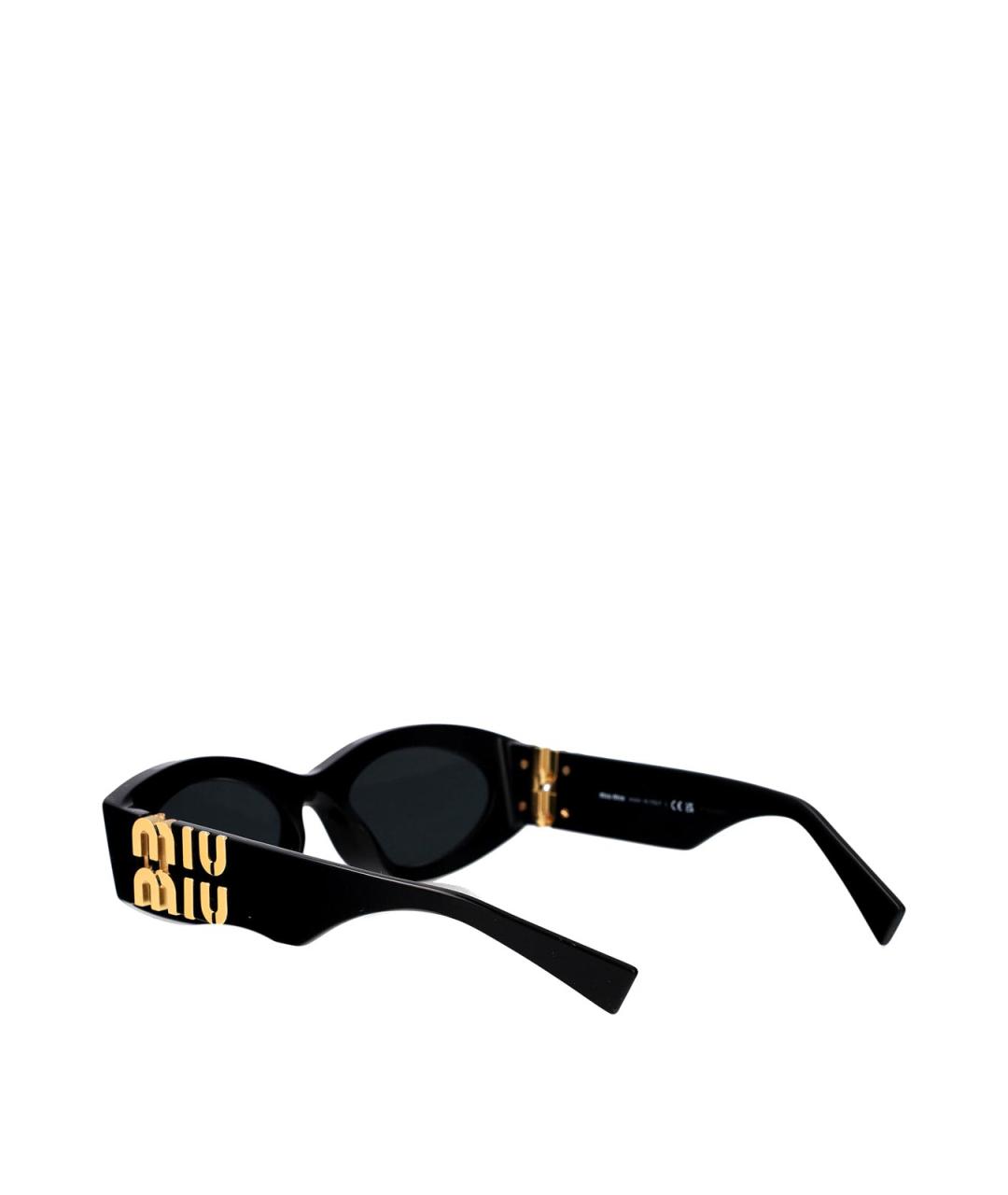 MIU MIU Черные пластиковые солнцезащитные очки, фото 4