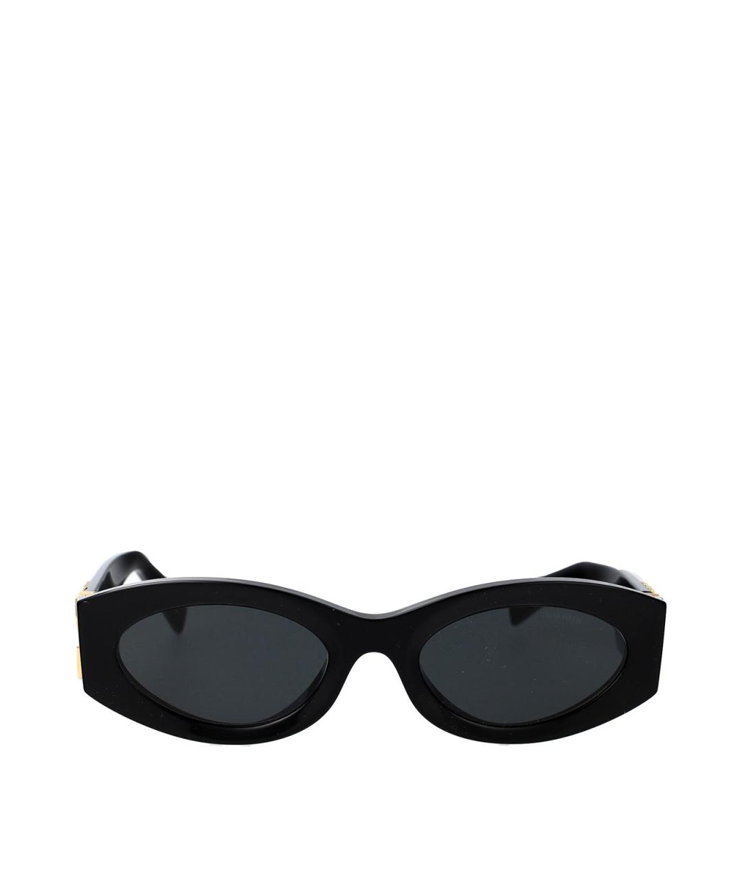 MIU MIU Черные пластиковые солнцезащитные очки, фото 1