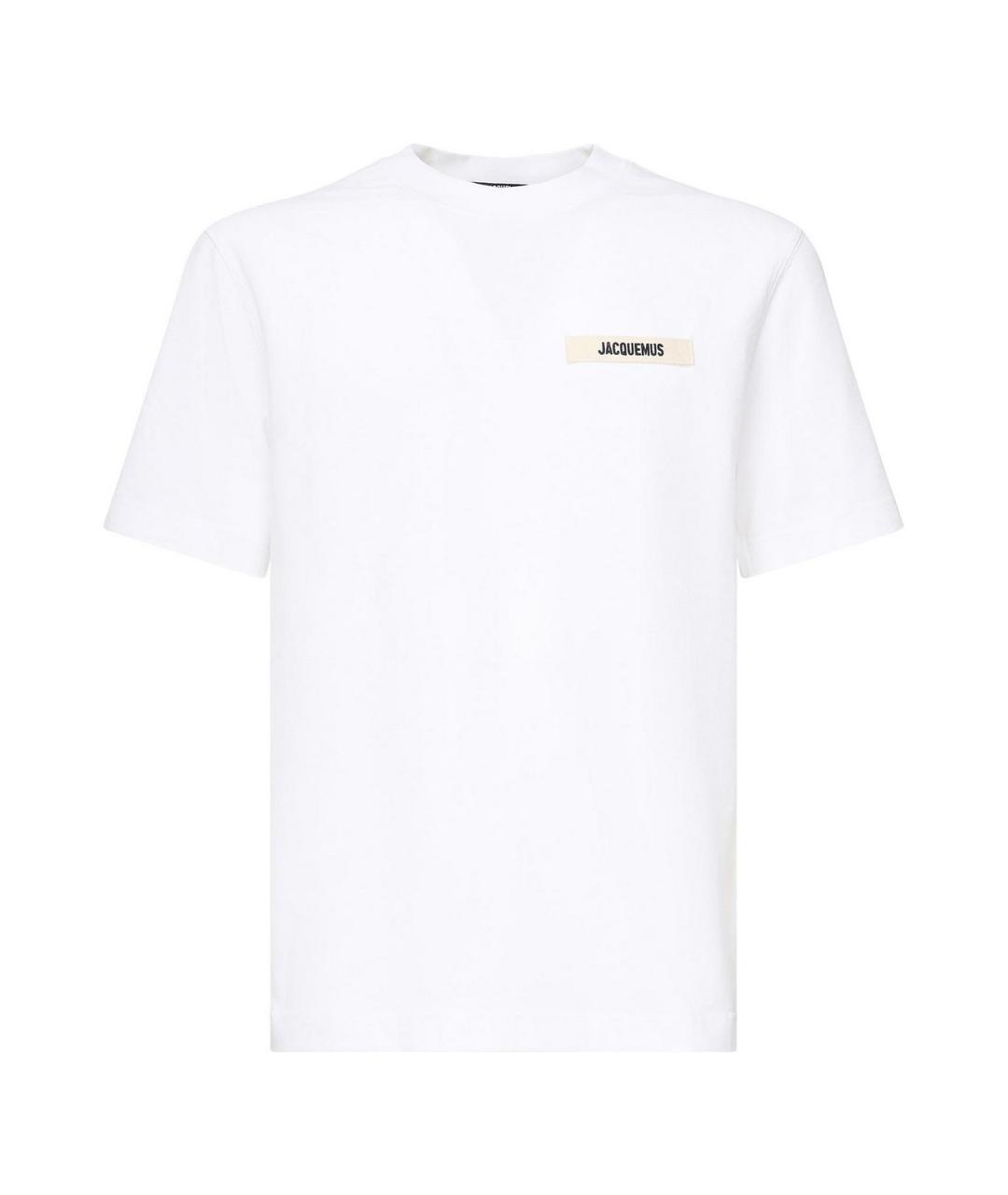 JACQUEMUS Белая хлопковая футболка, фото 1