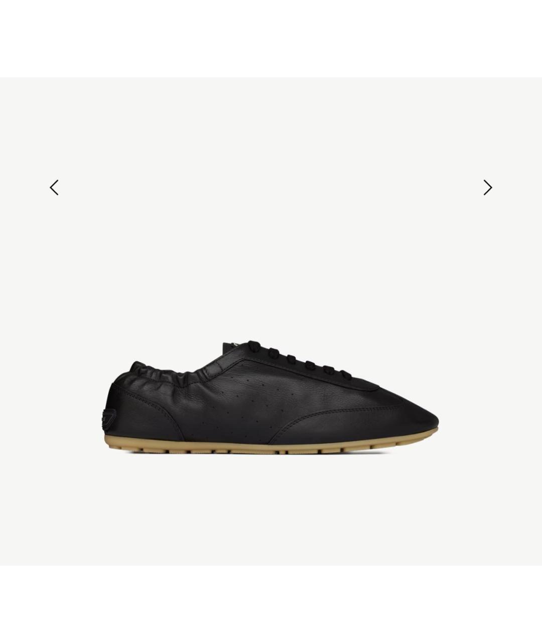 SAINT LAURENT Черные кожаные кроссовки, фото 7