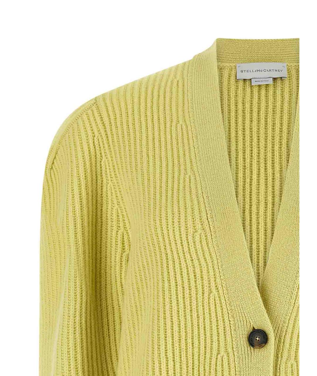 STELLA MCCARTNEY Желтый шерстяной кардиган, фото 3