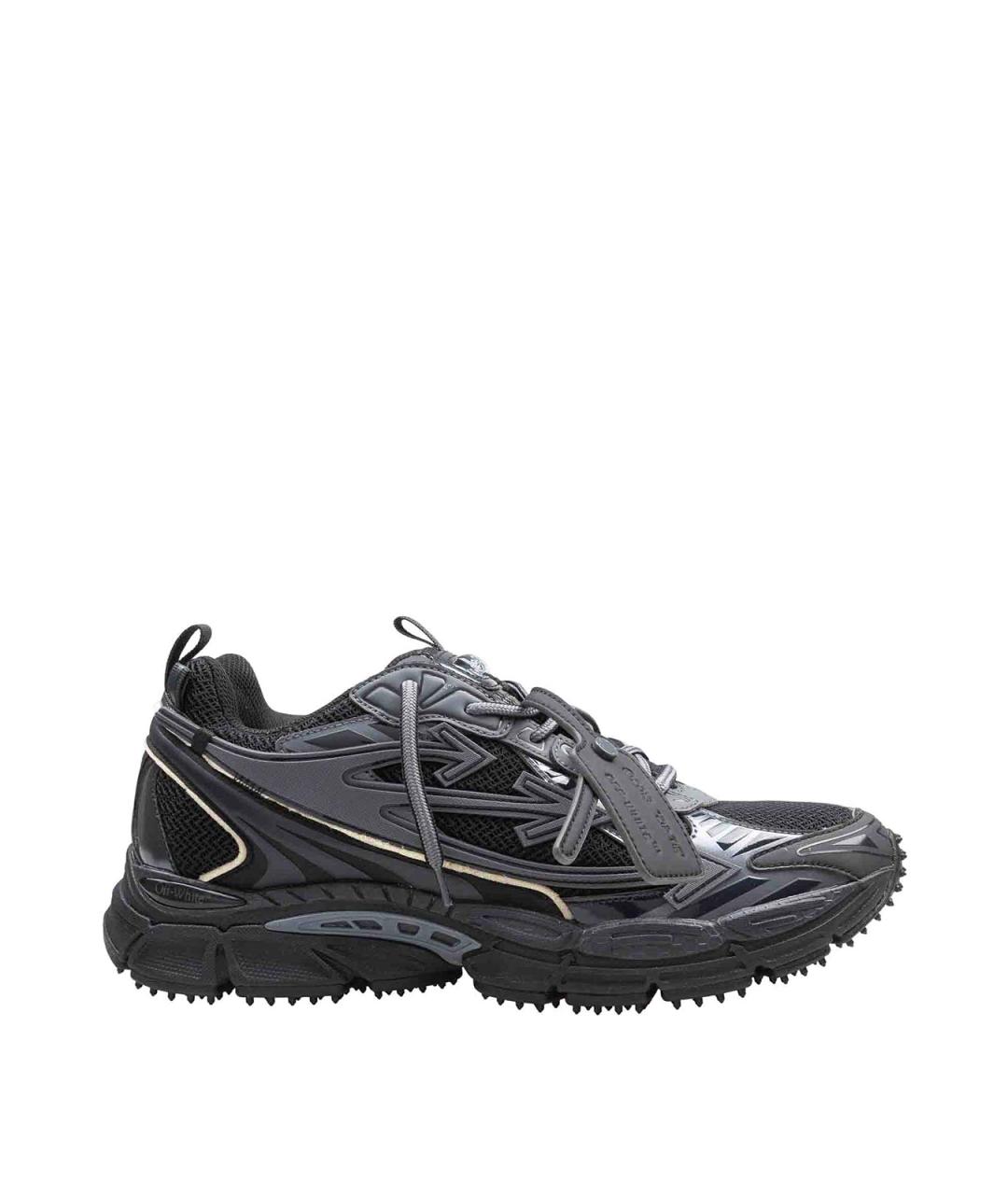 OFF-WHITE Черные кожаные низкие кроссовки / кеды, фото 1