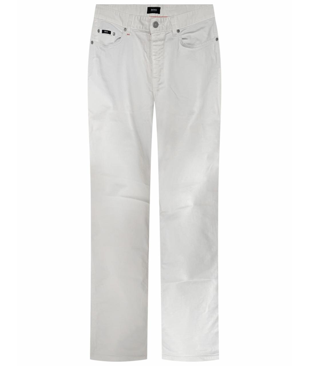HUGO BOSS Белые хлопковые прямые джинсы, фото 1