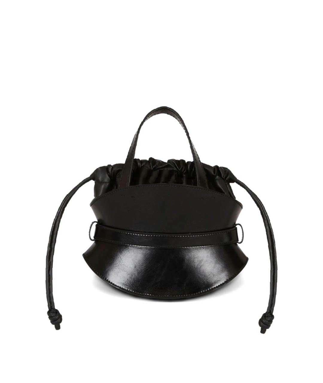 BALMAIN Черная кожаная сумка с короткими ручками, фото 3