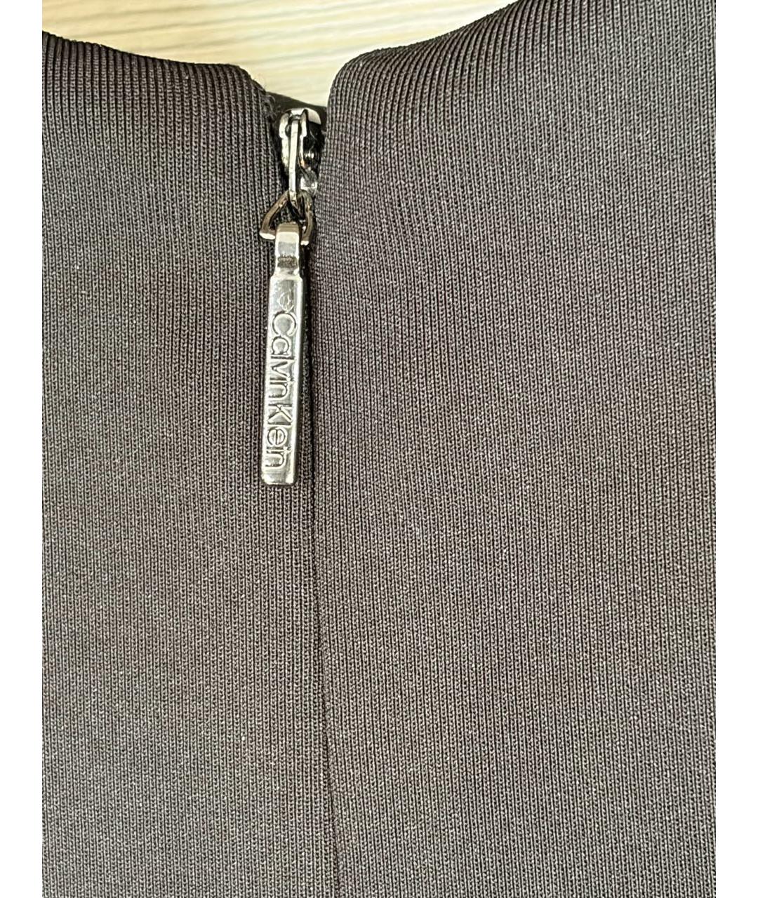 CALVIN KLEIN Черное полиэстеровое повседневное платье, фото 6