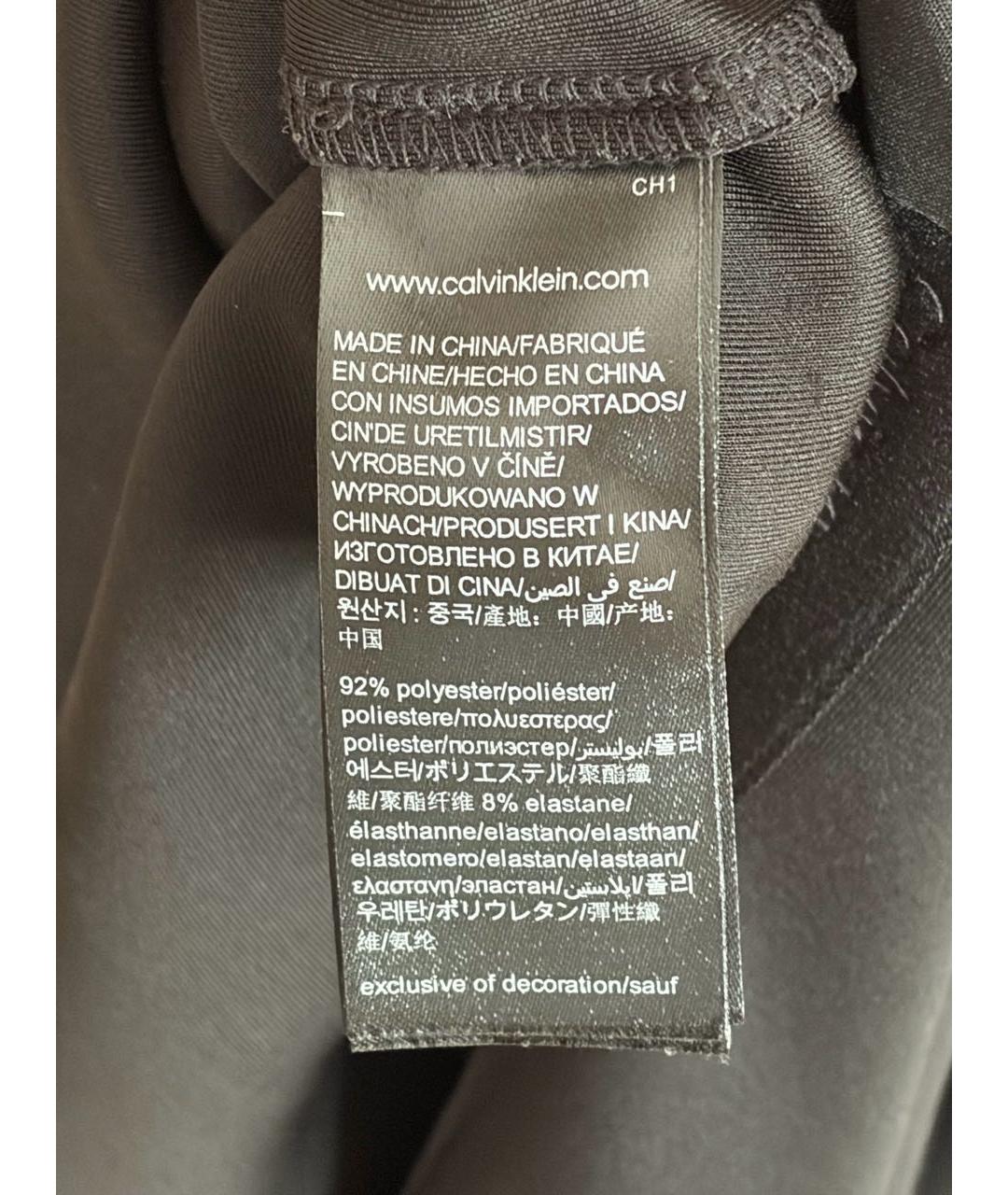 CALVIN KLEIN Черное полиэстеровое повседневное платье, фото 8