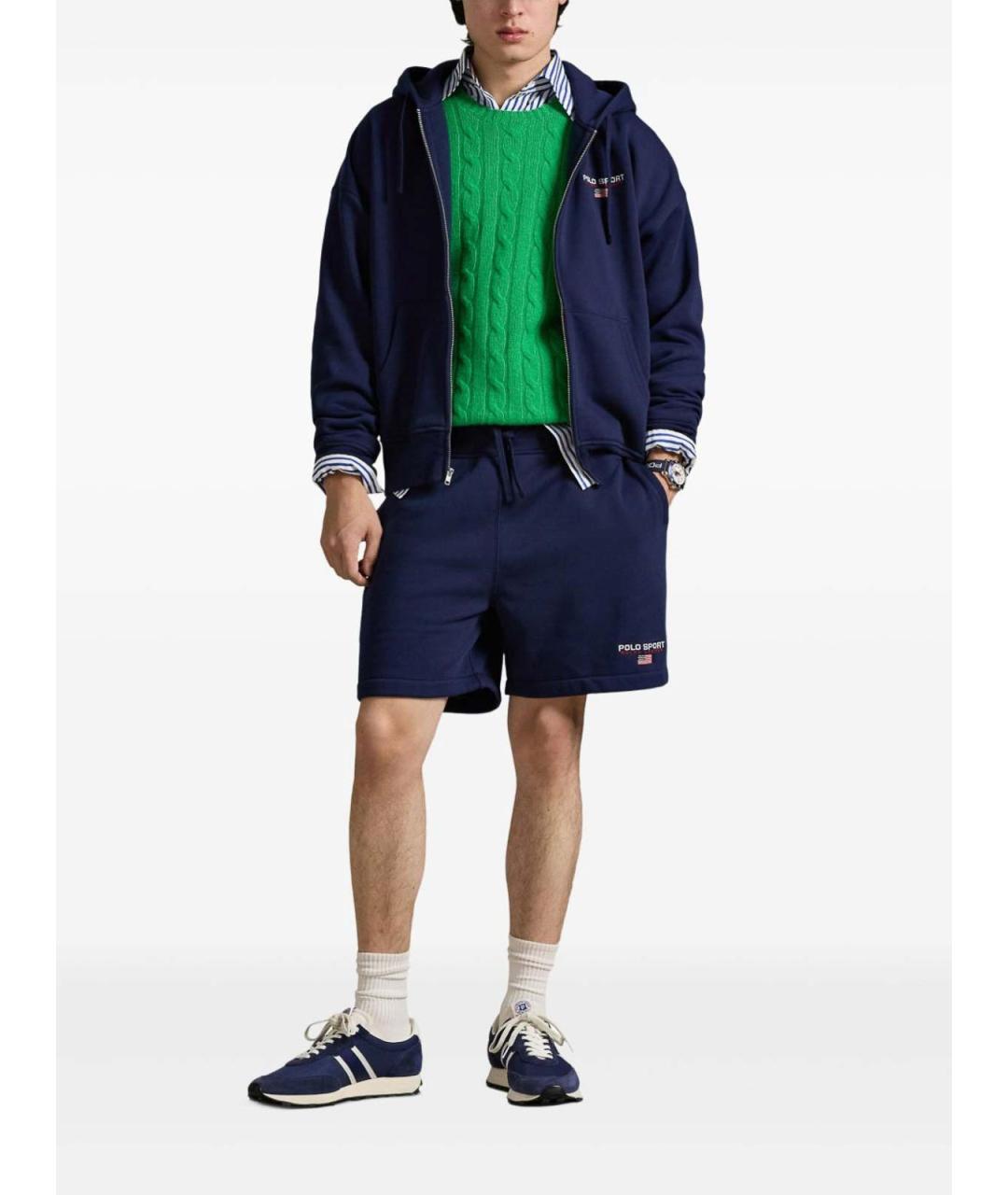 POLO RALPH LAUREN Синие хлопковые шорты, фото 2
