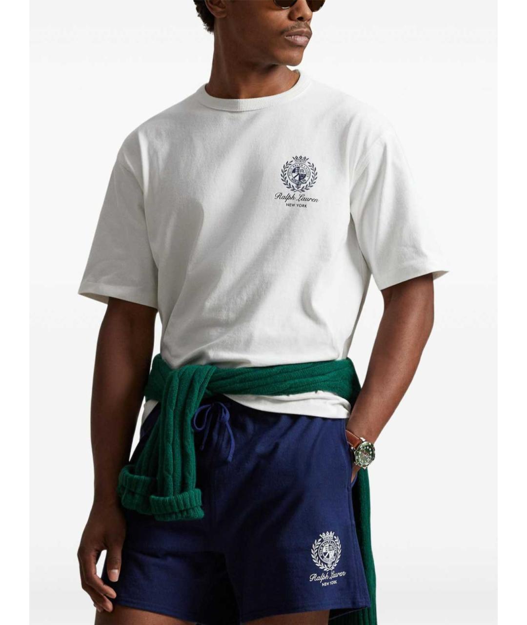 POLO RALPH LAUREN Белая хлопковая футболка, фото 3