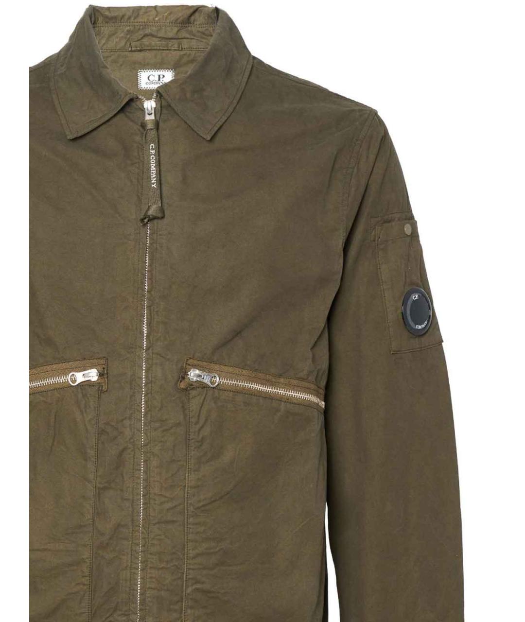 CP COMPANY Зеленая хлопковая куртка, фото 2