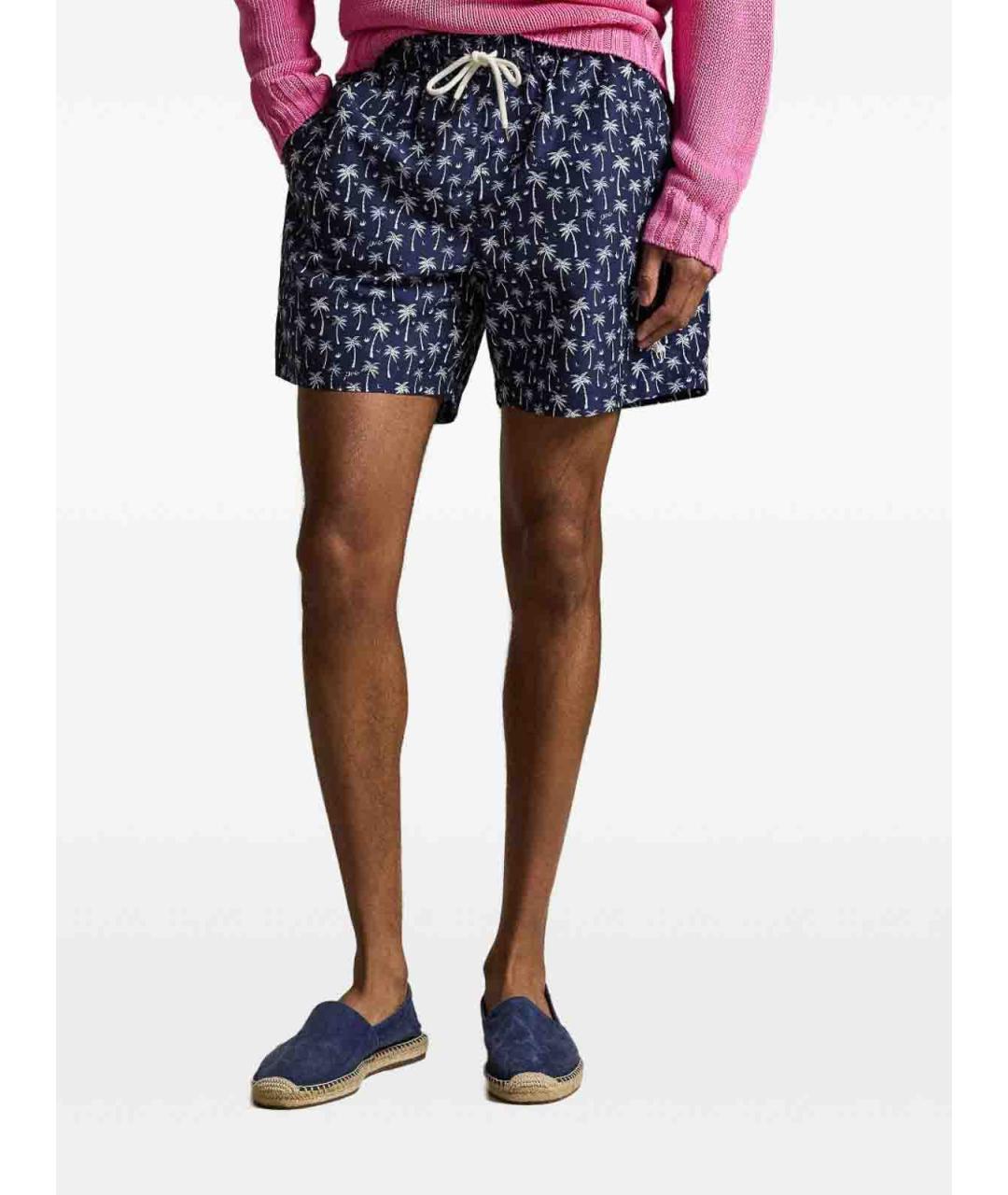 POLO RALPH LAUREN Синие полиэстеровые шорты, фото 2