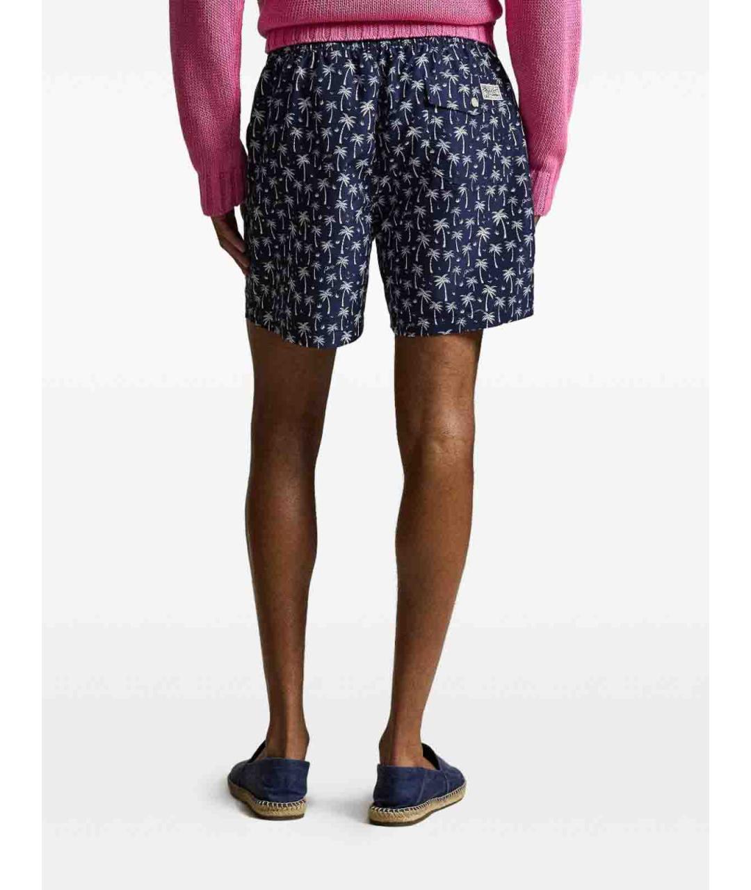 POLO RALPH LAUREN Синие полиэстеровые шорты, фото 3